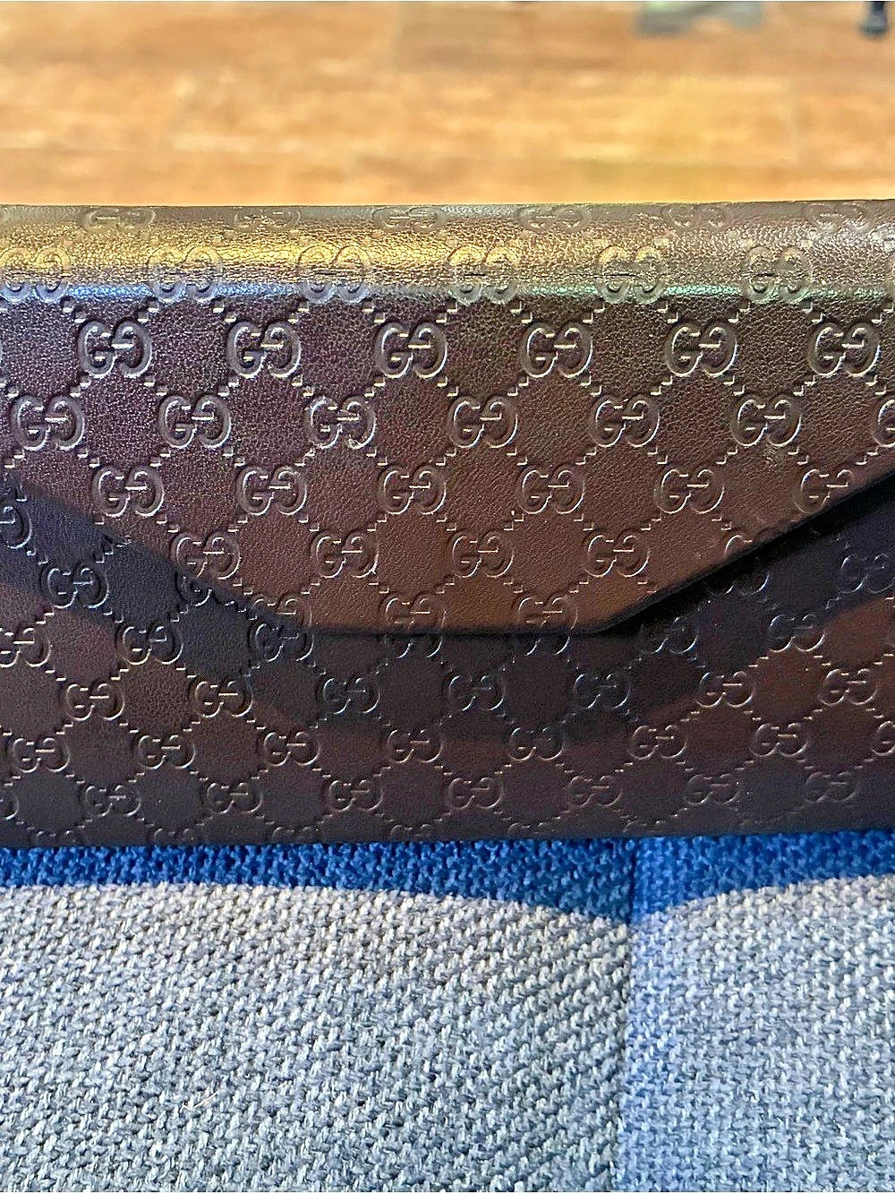 Gucci Brown Leather Glasses Case